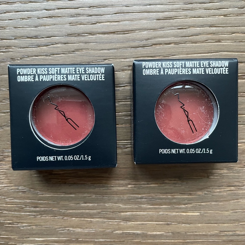 NIB MAC Powder Kiss Soft Mayte Eye Shadow Color: Devoted to Chili (Rusty Brown)